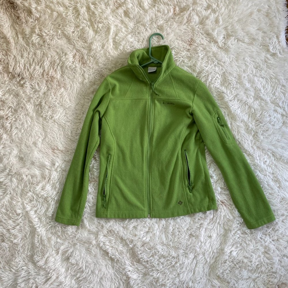 Columbia Jacket Womens Size S Long Sleeve Full Zip Green Fleece Casual
